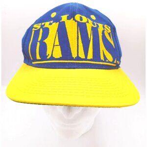 Hat St. Louis Rams Blue & Yellow Team NFL Snapback One Size Fits All Vintage